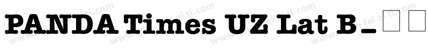PANDA Times UZ Lat B字体转换